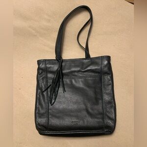 Margot New York Black Leather Tote Bag Shoulder Bag Book Bag - 💼 🖤